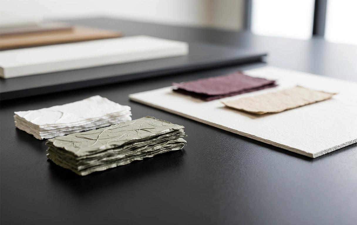 Detalle de materiales de trabajo creativo